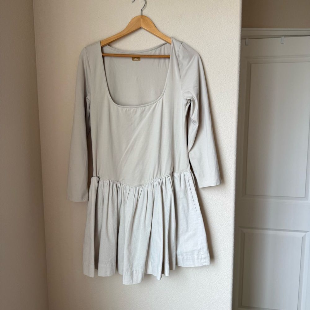 Free People Free-est Onda Long Sleeve Stretch Cotton Minidress